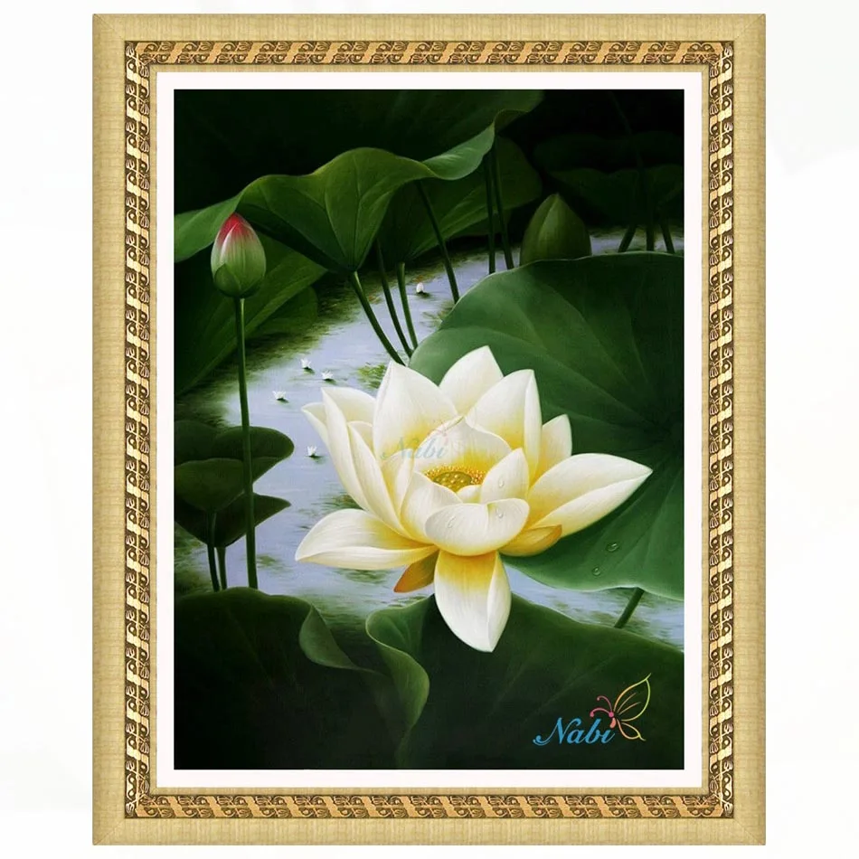 

Flower Lotus Round diamond mosaic painting diamond embroidery cross stitch - 3d diy full crystals beadwork set 892HH