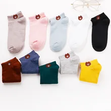 Десять пар удобных хлопчатобумажных носков унисекс в полоску женские короткие носки Разноцветные высококачественные хлопковые носки Новая мода