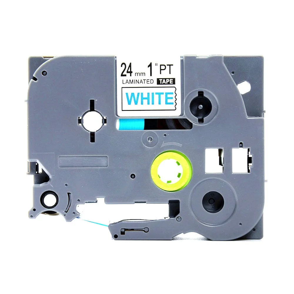 TZ 253 24mm Label Tape For Brother TZe 253 Blue on White PT-D600 2310 9700PC