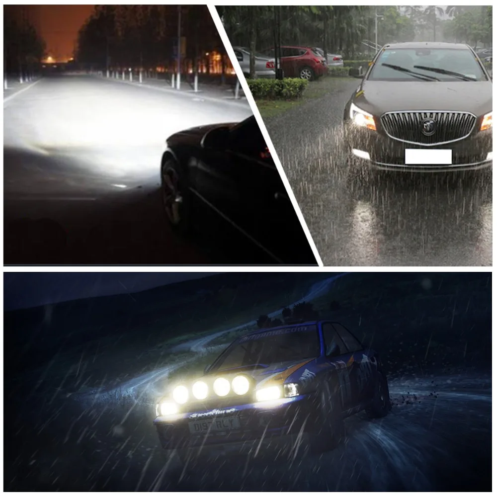 Светодиодные лампы LED 4300K S2 H4 H7 H1 COB автомобильные светодиодные H11 H13 12V 9005 9006 H3 9004 9007