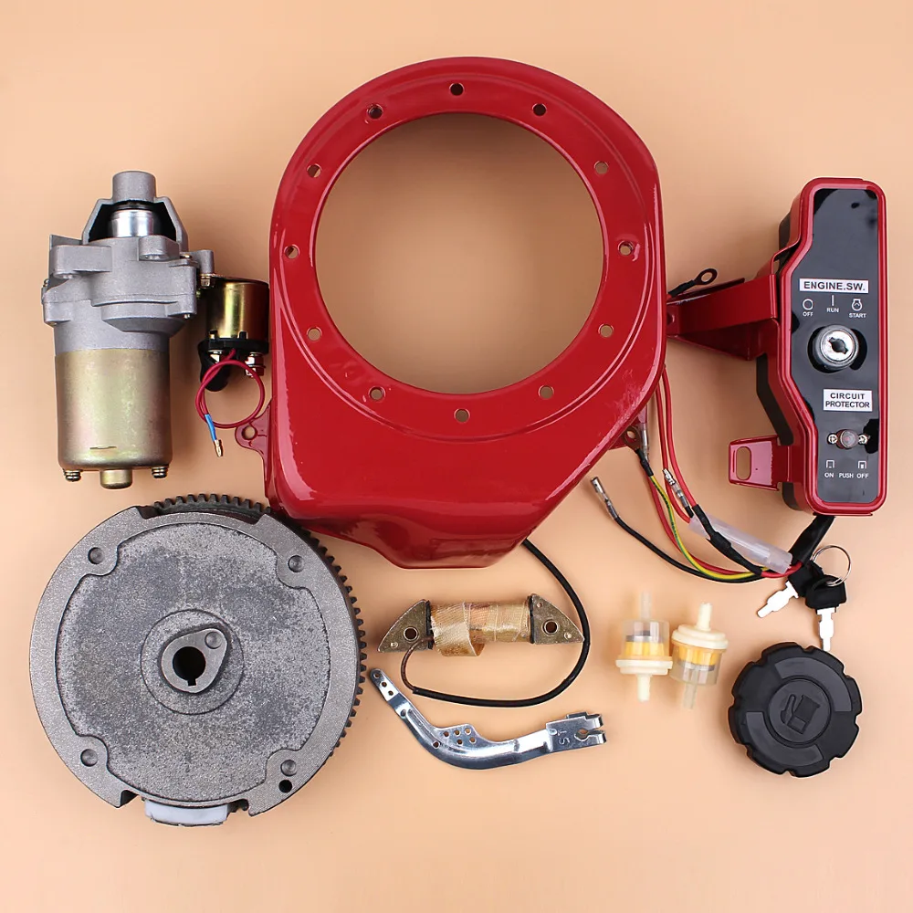 Electric Starter Flywheel Switch Charging Coil Motor Kit For HONDA GX160 GX200 Chinese 168F 5.5HP 4 Stroke Gas Engine Generator-in Lawn Mower from Tools on ...