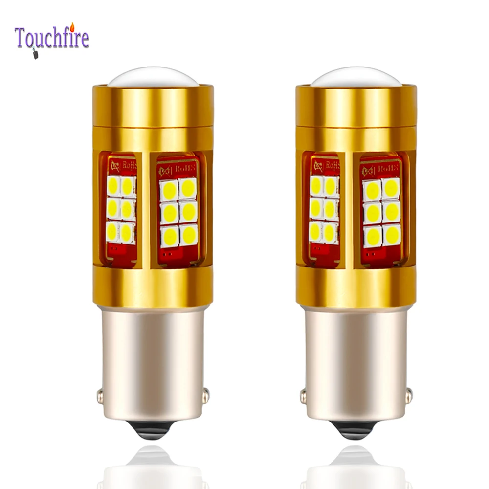 4X 1156 P21W Canbus 3030SMD 27Led Car Bulb 1600Lm Direction indicator Reverse DRL Light Fog Stop Lamp White Amber Ice Blue | Автомобили и