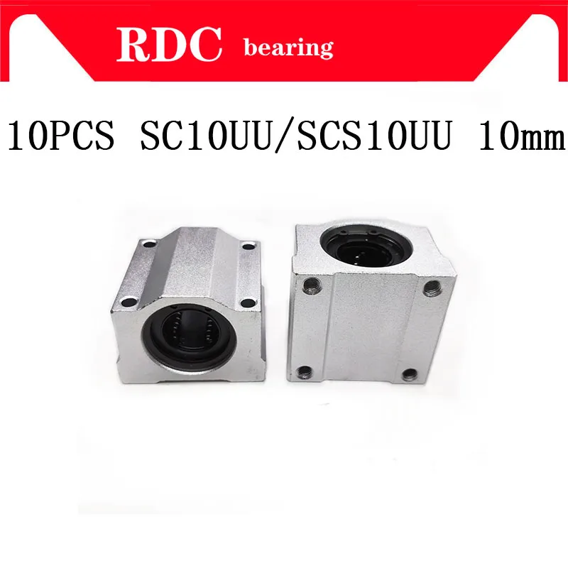 

High quality 10pcs SC10UU SCS10UU Linear motion ball bearings slide block bushing for 10mm CNC Router Free Shipping