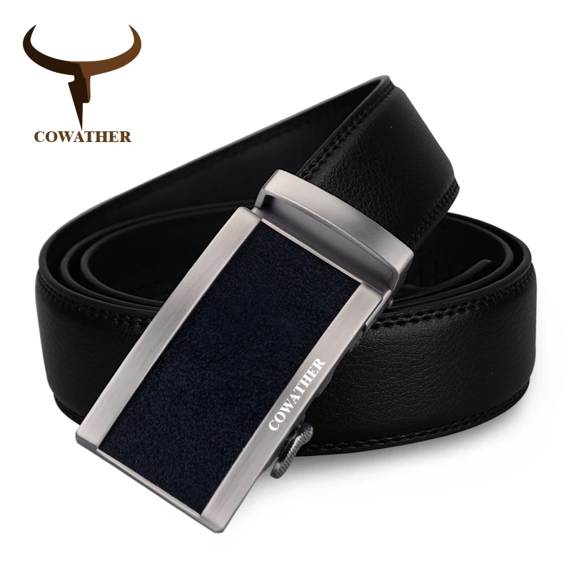 

COWATHER New style 100% cow genuine leather belts for men luxury automatic buckle male waistband cinto masculino free shipping