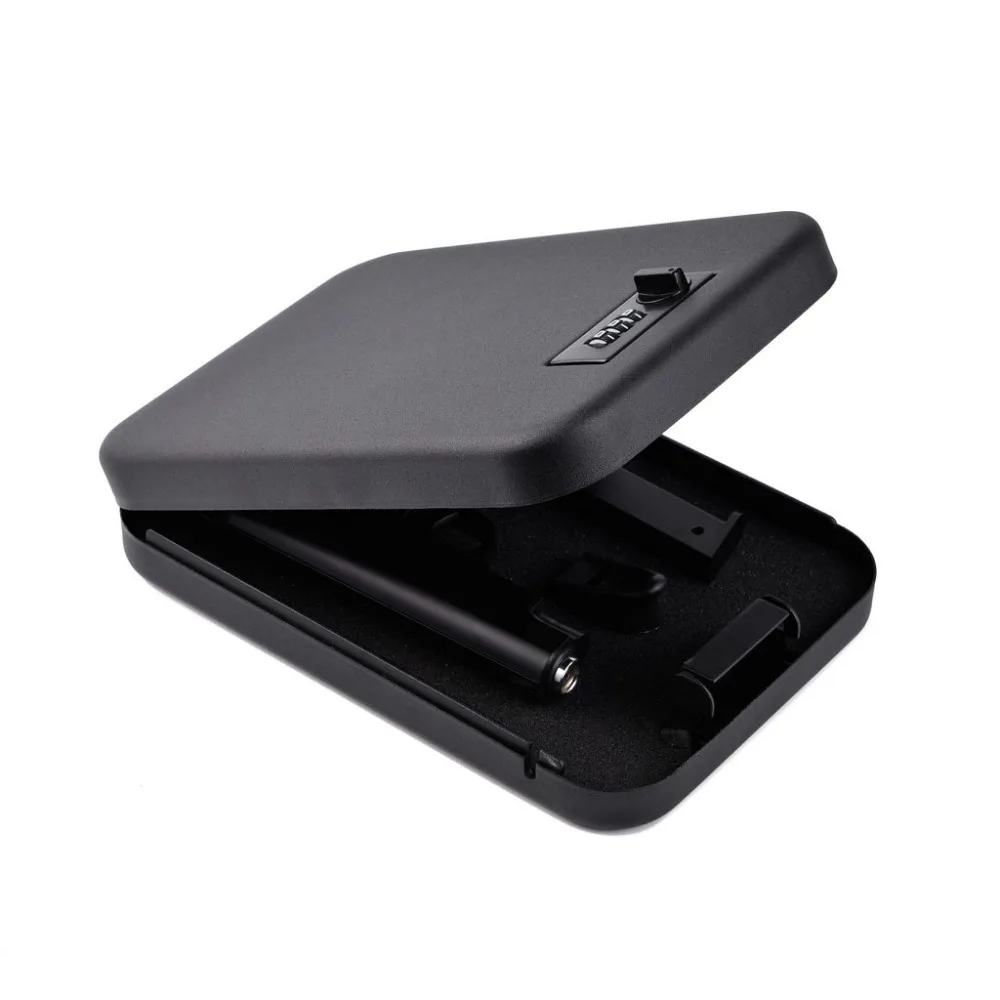 Cofres de Segurança do Carro Objetos de Valor Caixa de Armazenamento de Jóias Cofre de Segurança Chapa de Aço Senha Portátil Cofres Arma Dinheiro 1mm Laminada