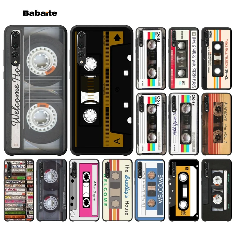 

Babaite Original Retro Cassette Tape TPU Soft Phone Cell Phone Case for Huawei Mate10 Lite P20 Pro P10 Plus Honor 9 10 Cover