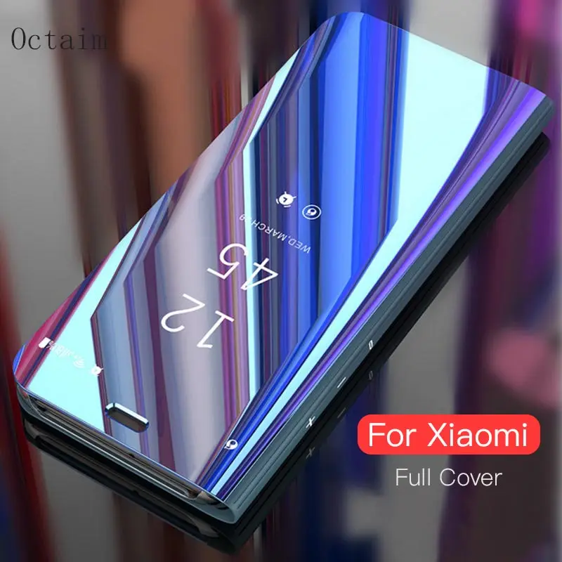 Flip Case For Xiaomi M8 SE M6 A2 A1 Full Cover View Mirror Smart Stand Protector Redmi Note 5 4 3 5A 4X S2 6A 6 Pro | Мобильные