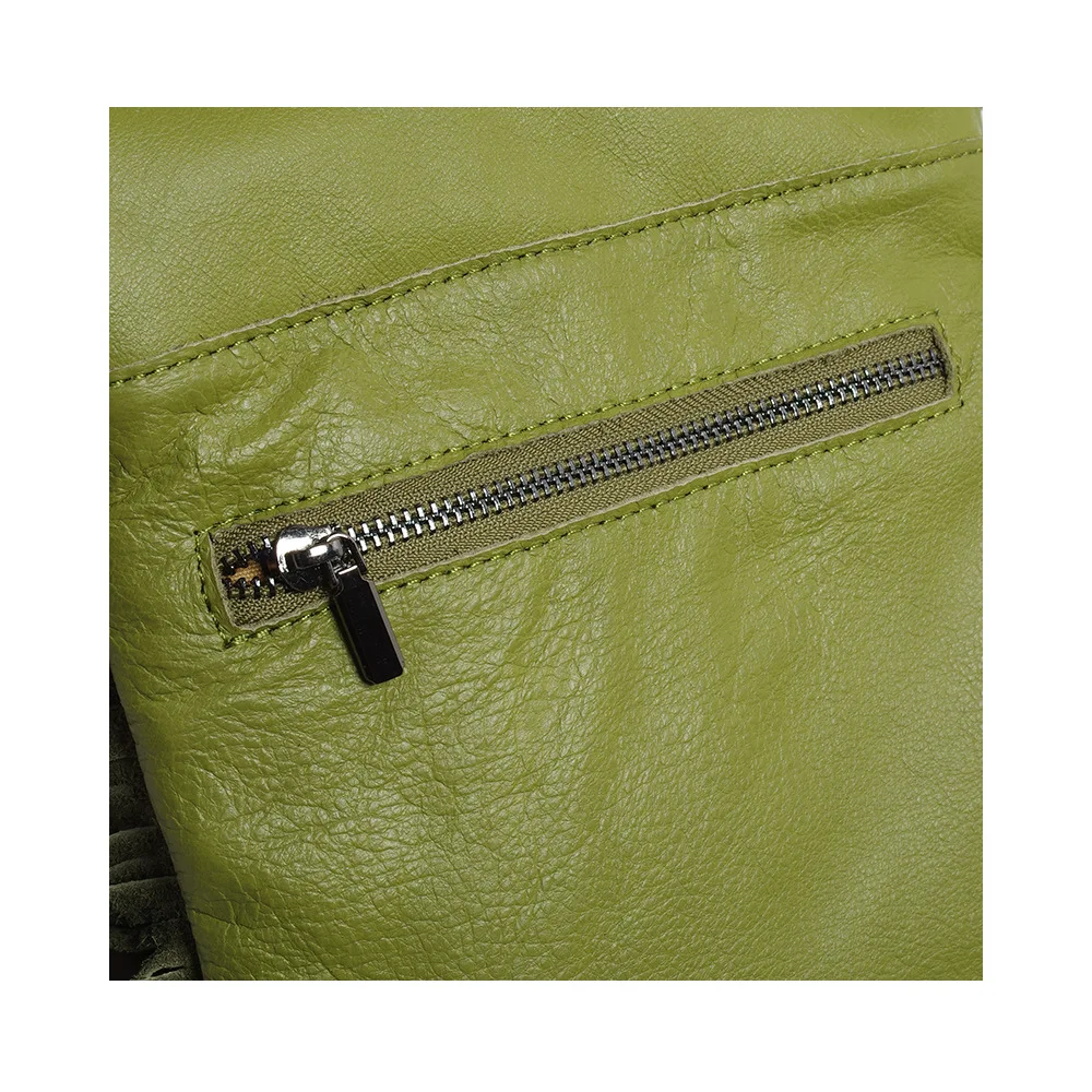 100% Genuine Leather Cross body Bag for Women National Style Fringed Tassels Bag Vintage Soft Real Leather Lady Messenger Bags (7)