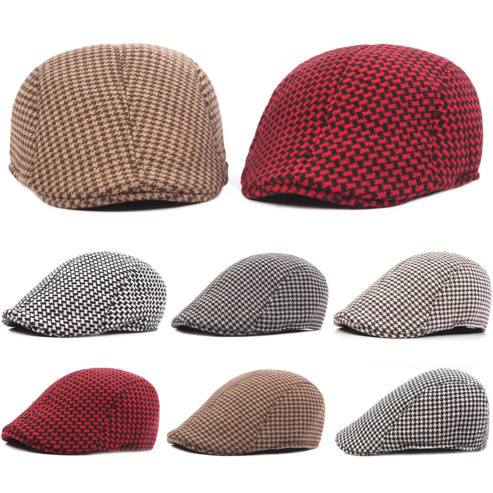 Mens Stylish Pattern Cotton Beret Hat Golf Driving Hats Newsboy Cabbie Cap HATCS0343in Men's