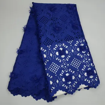 

Lasercut design Laser Cut Lace Fabric with Beads and 3D Flower for Women Evening Dress