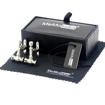 

MeMolissa Display Box Cufflinks Classic Silver Gavel Design Men's Shirt Cufflinks for Judges / Lawyers Free Tag & Wipe Cloth