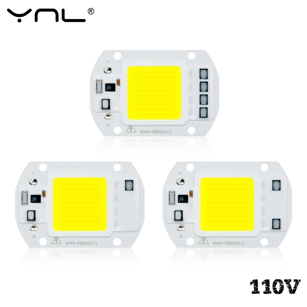

YNL COB LED Chip 110V 50W 30W 20W High Power LED Lamp Bulb Input Smart IC Fit For IP65 Outdoor Floodlight Projection Light