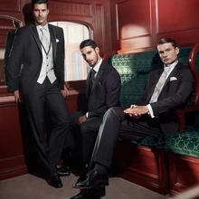 Пользовательские жениха платье, мода носить формальный свадебный лучший мужской костюм мужские костюмы(пальто+ брюки+ галстук, жилет