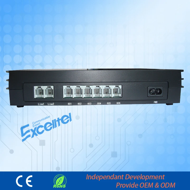 Простая система PABX/Mini PABX/Офисная АТС/MD206/2 PSTN line 6 extension|line 6|pabx systempabx pbx |