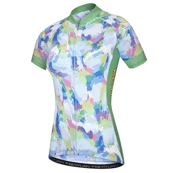 

2018 Green Bike Jersey Women's Cycling Clothing Cycling Jersey Ropa Ciclismo Jersey Girls MTB bicycle Top Maillot Shirts Summer