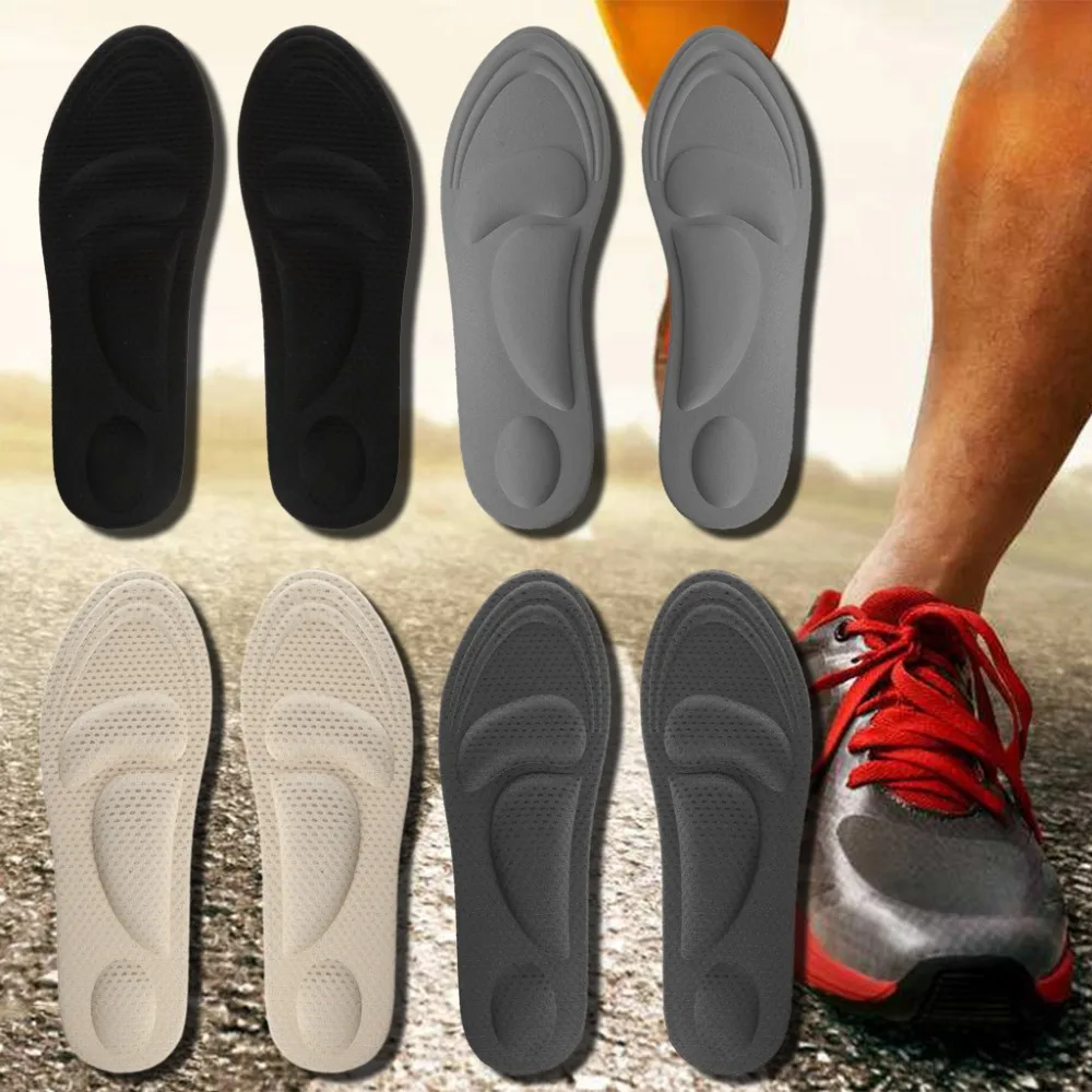 Колодки для обуви для мужчин 4D подушки Арки пятки поддержка стопы губка эластичный памяти Массаж Pad Стелька Универсальный боли