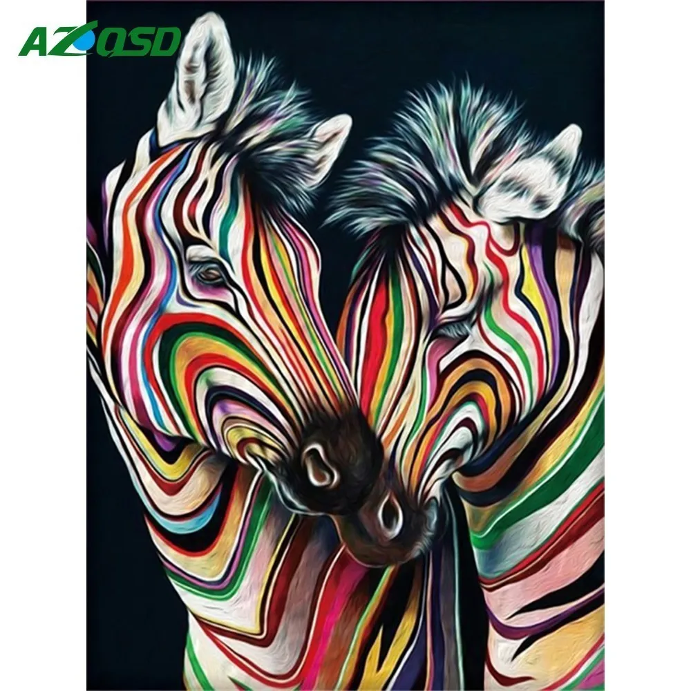

AZQSD 5D DIY Diamond Painting Animals Home Decor Diamond Embroidery Sale Zebra Full Square/Round Drill Mosaic Decor Gift