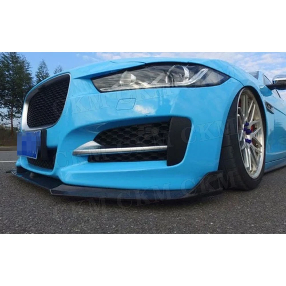 Передний спойлер для губ из углеродного волокна Jaguar XE Sedan 4 Door 2015 2016 2017 2018 C Style