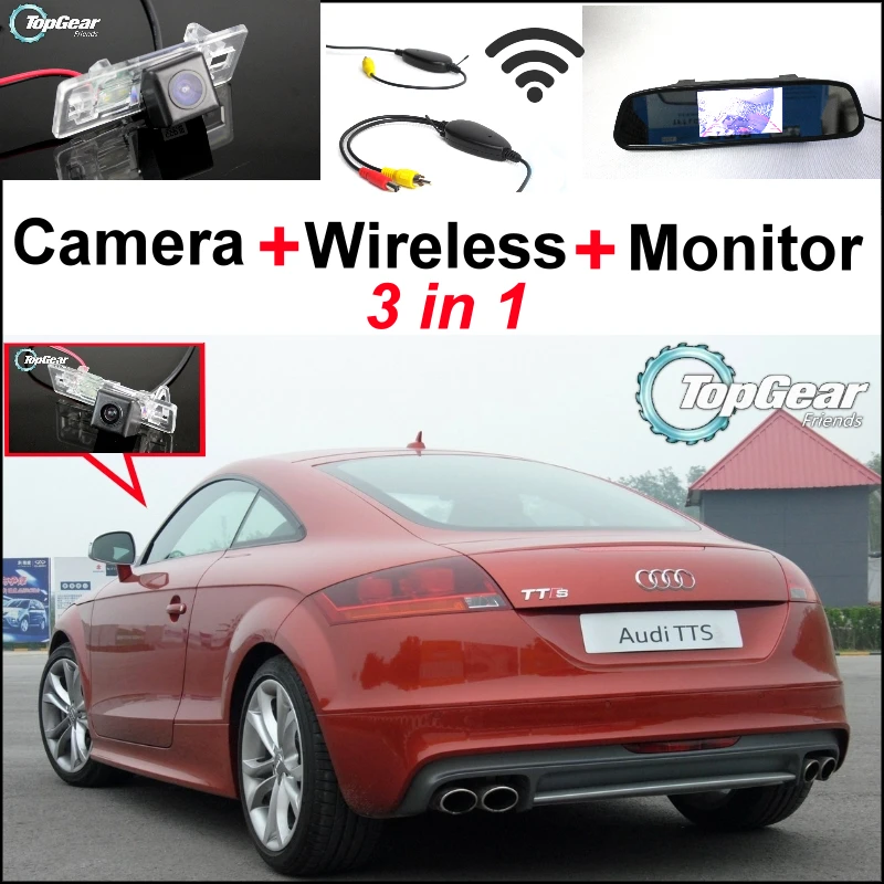 

3 in 1 Special WiFi Camera + Wireless Receiver + Mirror Monitor Easy DIY Parking System For Audi TT / TTS 2007~2014