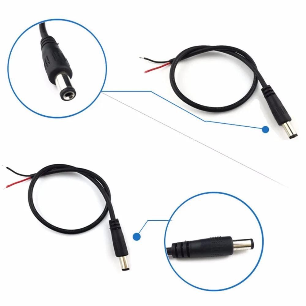 1 м DC мощность 5,5 мм x 2,1 мм штекер разъем удлинитель Кабель L15