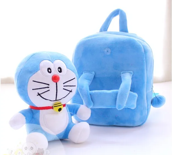 1 шт. 25 см с рисунком маленького Doraemon красивые теплые плюшевые куклы Рюкзаки милые студенты сумка портфель девушка игрушка в подарок ребенка