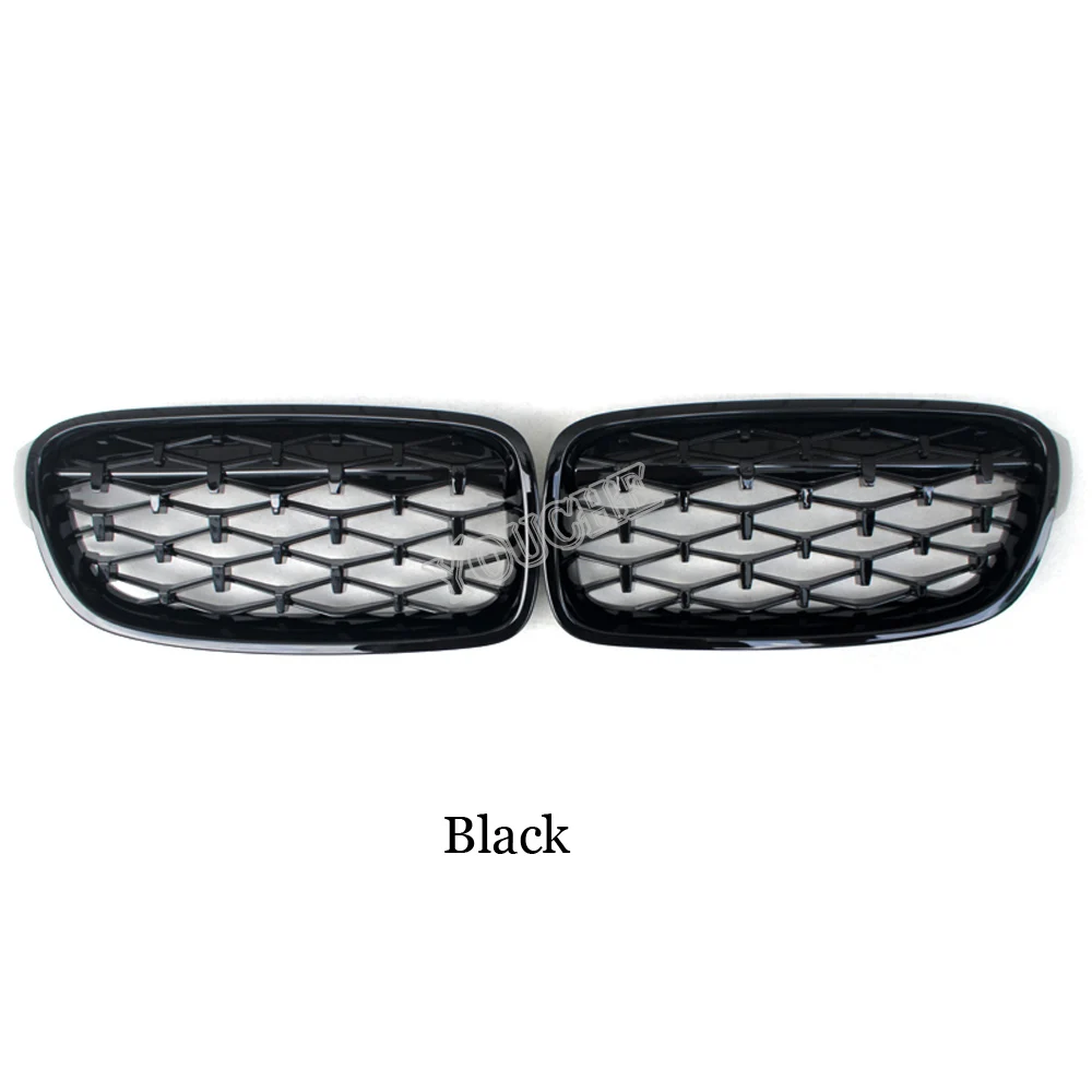 F30 Diamond Style Front Kidney Grille For BMW 3 Series F30 2012- Car Styling Front Bumper Grill Mesh 320i 325i 328i 335i - Цвет: Black