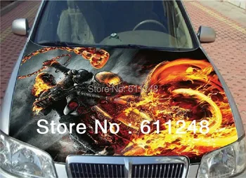 

Car body accessories decorative stickers Deathcoaster Specter pattern bonnet sticker Waterproof inkjet materials 3D sticker