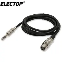 Electop-Cable Jack a XLR de 6,35mm/3,5mm, macho a hembra, Cable de Audio profesional para micrófonos, altavoces, amplificador de consolas de sonido