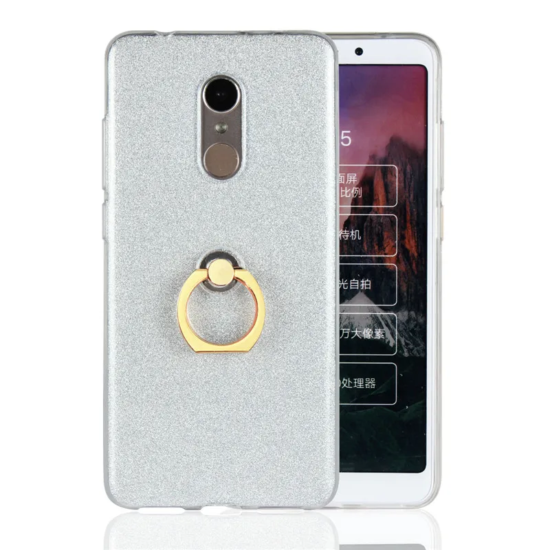 Роскошный блестящий яркий мягкий силиконовый чехол из ТПУ для Xiaomi Redmi 5 подставка