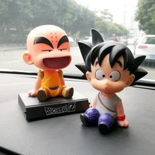 Son Goku Monk font b Car b font Dashboard Decoration Toys Phone Holder Mobile Clip Shake