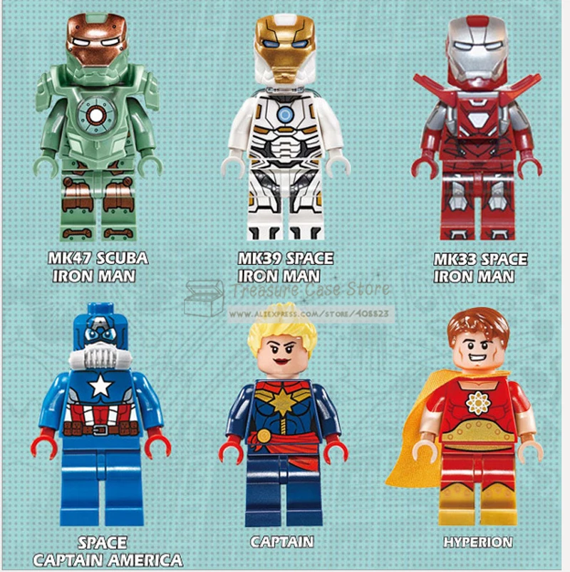 

Decool 0244-0249 6 PCS Marvel Super Hero building block Compatible With LXGX