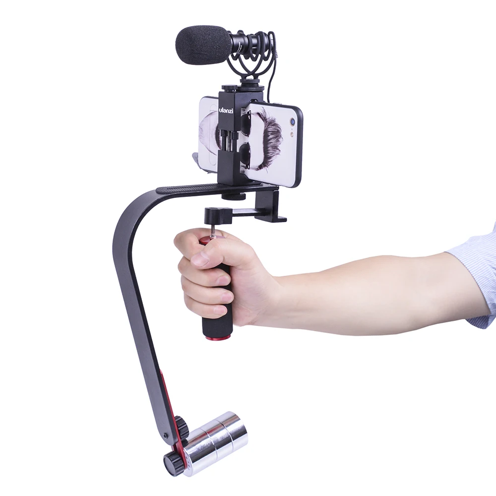 Handeld camera stabilizer steadicam 5D2 Video font b Smartphone b font Mobile Stabilizer steadycam Led Light
