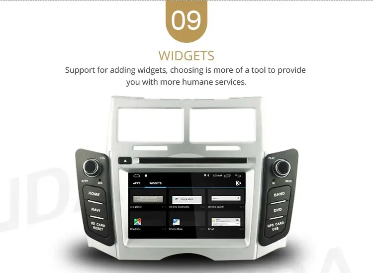Best LJDA 2 Din Android 9.1 Car Radio For Toyota Yaris 2005-2011 Car Multimedia Player Stereo Auto Audio GPS Navigation DVD Video 11