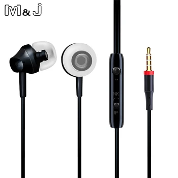 

M&J Portable Mini Stereo Bass Earphone For iPhone 5 6 Samsung Mobile Phone With Microphone Wired Outdoors Sport Earphones 120CM