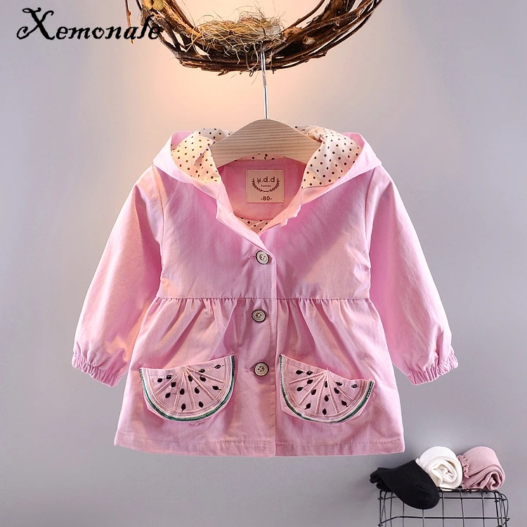 Children's Clothing Autumn Cute Baby Girl Coat Female Pure Cotton Long