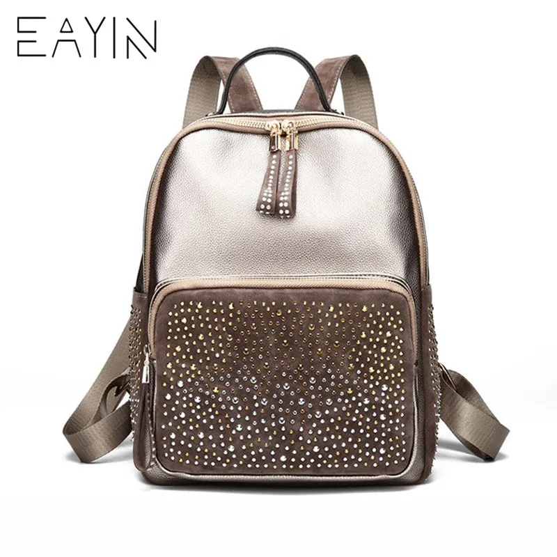 

EAYIN Mini PU Leather Women Backpack Fashion Backpack Bling Sequins Small School Backpacks Gold Bag for Girls Backpack Women