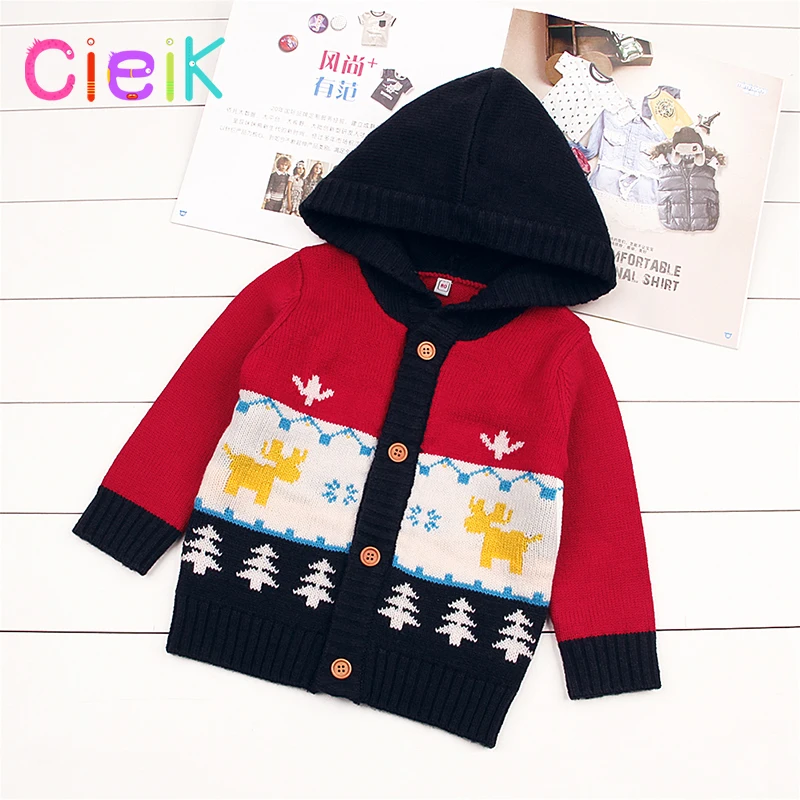 CieiK Boys Knitted Sweaters Cardigans Baby Infant Cartoon Coat Newborn Jacket 2018 Spring Toddler Girls Outwear Hood Button Up (4)