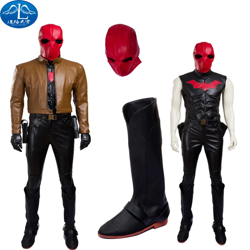 

Jason Peter Todd Super Hero Batman Red Hood Cosplay Costume High Quality Outfit With Mask Any Size