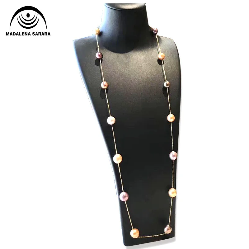 

MADALENA SARARA 8.3mm-10.2mm AAA Freshwater Pearl Mix Color Edison Pearl Strand Necklace Perfect Round And Fine Luster 18"