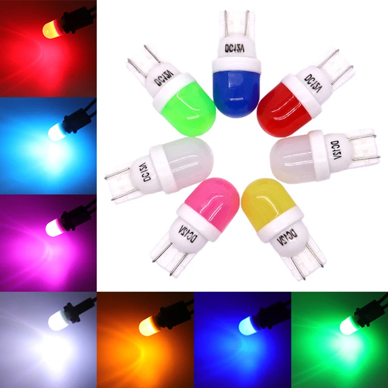 

YSY 50pcs T10 w5w 168 194 Ceramic 2SMD 5630 Wedge Door Parking Bulb Light Car/Automobile LED Dome License Plate Light Source