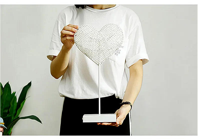 Night Table Lamp Hand-Crafted 40 cm LED Night Light Star Heart Love Shaped Lamp Battery Powered Girls Room Decorative New Year (2)