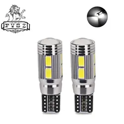 T10 автомобиля 12 v светодиодные лампы 5630 декодирования t10 12 v свет 10SMD показывая широкие фары led 6500 K свет декодирования анти-отчет 2 шт