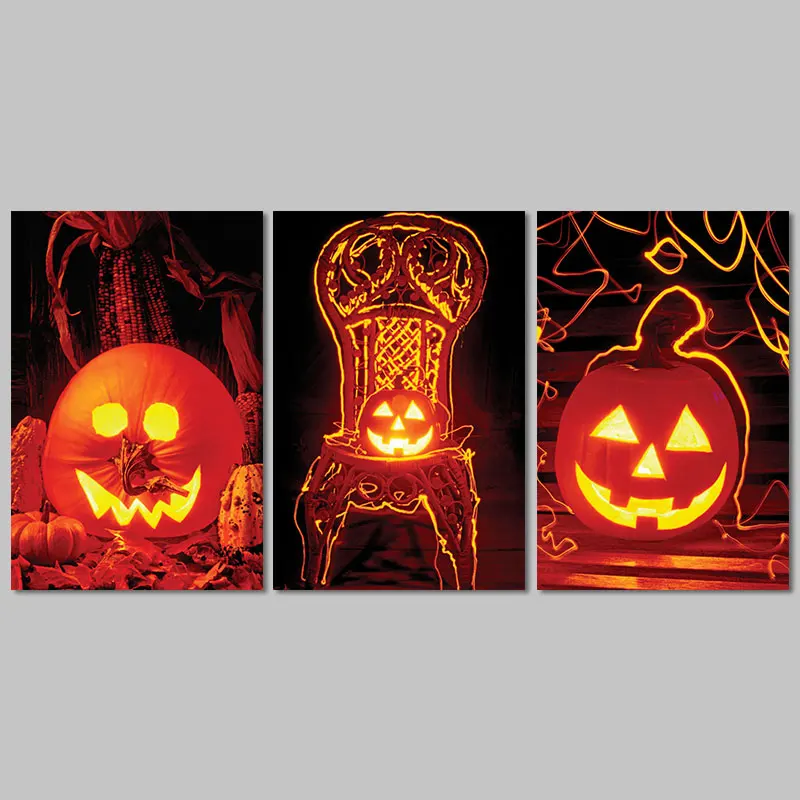 Fashion Cool 3pcs/set Pumpkin decoration Halloween pumpkin lantern