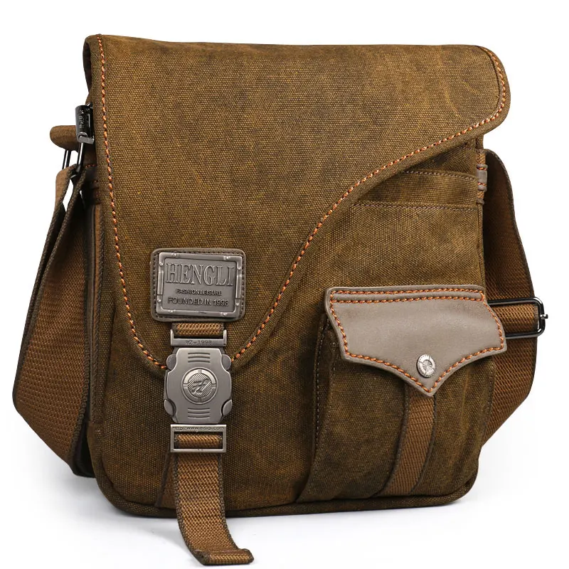 Ruil, мужские холщовые сумки, новая многофункциональная сумка через плечо, винтажные сумки, дорожные сумки через плечо, сумка-мессенджер для отдыха, посылка - Цвет: Brown