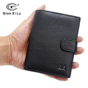 

2017 Genuine Leather Mens Wallet Large Capacity Travel Wallets Passport Bag Brand Male Credit&id Multifunctional Coin Purses