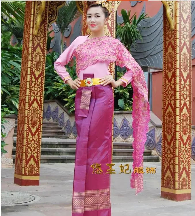 Дай одежда с длинным рукавом Таиланд традиционная одежда Таиланд ресторан и Отели прием