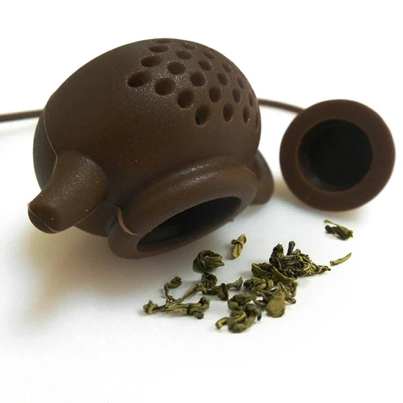 Подробные сведения о чайный горшок-Форма ситечко для заварки чая силиконовый чайный пакетик фильтр-диффузор чайные инструменты принадлежности аксессуары для чая