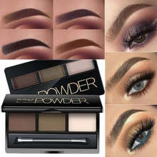3 цвета, палитра пудры для бровей, усилитель, натуральный, стойкий, легко носить, макияж для глаз, профессиональный, для бровей, тату, затенение