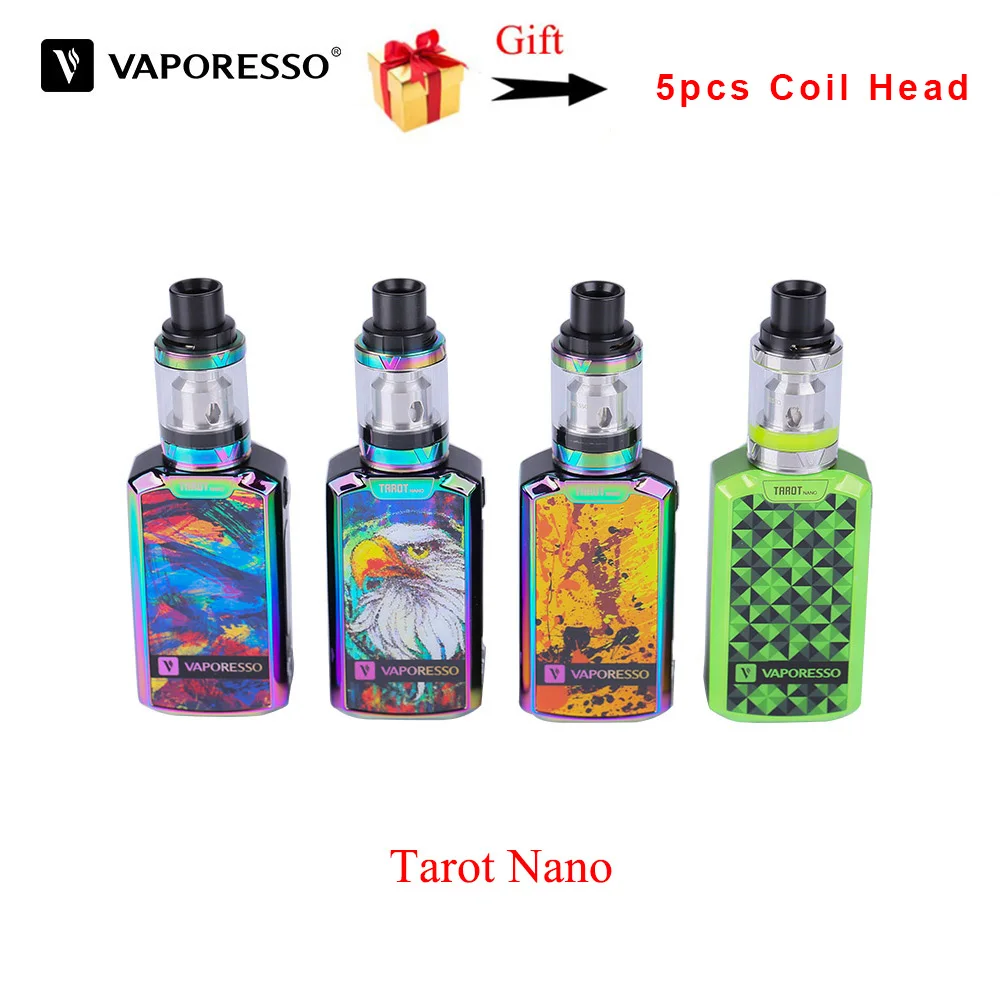 

Original Vaporesso Tarot Nano TC Kit 2500mAh with VECO EUC Tank 2ml Tarot MOD 80W OMNI Board EUC Coil Electronic cigarett vape