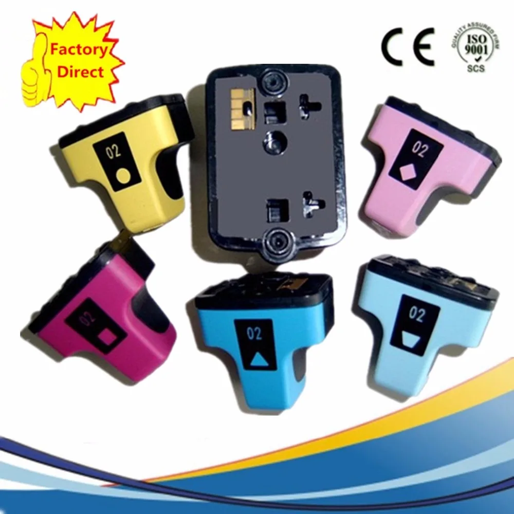 Ink Cartridges Replacement For HP 02 XL HP02 HP02XL 02XL PhotoSmart C5188 C5190 C5194 C6150